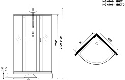 Niagara Душевая кабина Classic NG-6701-14BKTG – фотография-14